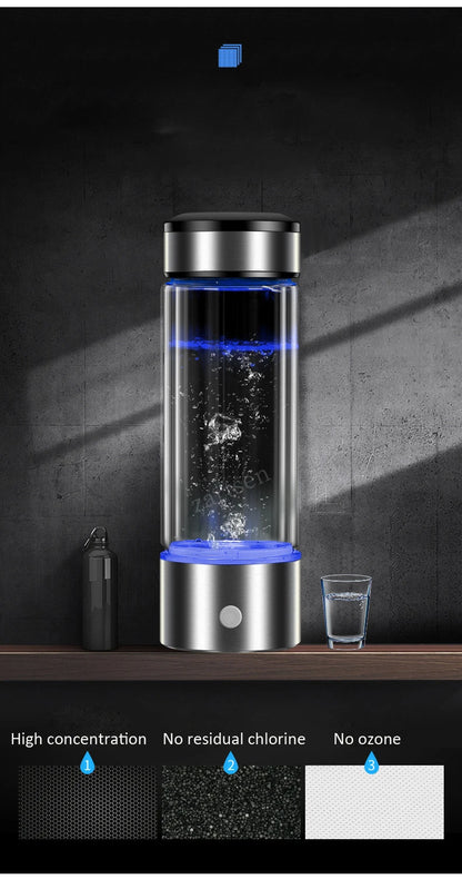 Hydrogen-Rich Water Bottle Ionizer: Portable Alkaline Generator